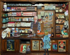Angus Bahnisch and Penny Eamer | The old shop (detail) | Diorama | 28cm x 37cm